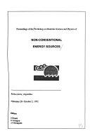 Proceedings of the Workshop on Materials Science and Physics of Non-Conventional Energy Sources