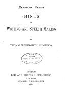 Hints on Writing and Speech-making