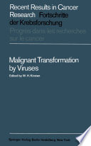 Malignant Transformation by Viruses Book
