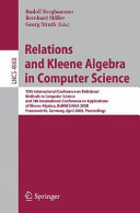 Relations and Kleene Algebra in Computer Science