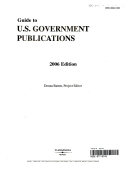 Guide to U S  Government Publications