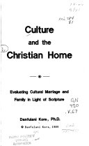 Culture and the Christian Home Book