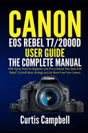 Canon EOS Rebel T7 2000D User Guide Book