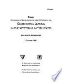 Geothermal Leasing in the Western United States Book