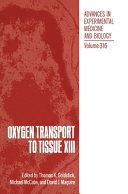 Oxygen Transport to Tissue XIII