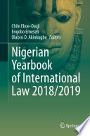 Nigerian Yearbook Of International Law 2018 2019