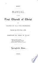 Manual of the Church and Names of All the Members from the Year 1735 to Nov. 1, 1885