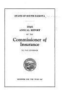 Annual Report of the Commissioner of Insurance to the Governor