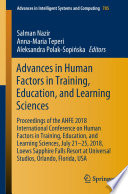 Advances in Human Factors in Training  Education  and Learning Sciences
