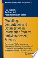 Modelling  Computation and Optimization in Information Systems and Management Sciences Book