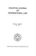 Houston Journal of International Law