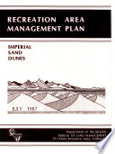 Recreation Area Management Plan and Environmental Assessment for the Imperial Sand Dunes Book