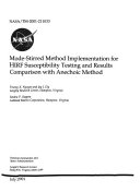 Mode-stirred Method Implementation for HIRF Susceptibility Testing and Results Comparison with Anechoic Method