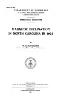 Magnetic Declination in North Carolina in 1925