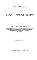 Transactions Of The Royal-Historical Society