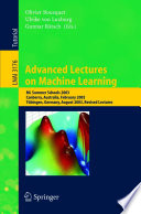 Advanced Lectures on Machine Learning Book