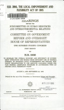 H R  2086  the Local Empowerment and Flexibility Act of 1995
