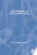 Basic Principles of Civil Law in China PDF Book By David M Jones
