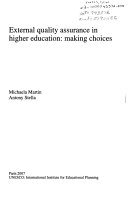 External Quality Assurance in Higher Education Book