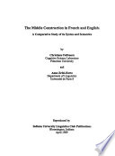 The Middle Construction in French and English