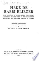 Chapters of Rabbi Eliezer the Great