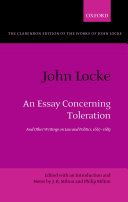 John Locke: An Essay concerning Toleration Pdf/ePub eBook