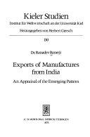 Exports of Manufactures from India Book
