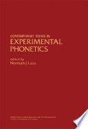 Contemporary Issues in Experimental Phonetics Book