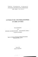Literatur und Philosophie in der Antike
