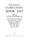 Whitaker s Cumulative Book List