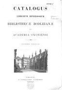 Catalogus Librorum Impressorum Bibliothecae Bodleianae in Academia Oxoniensi
