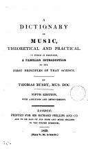 A Dictionary of Music