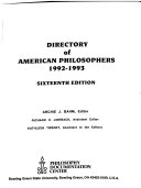 Directory of American Philosophers