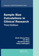 Sample Size Calculations In Clinical Research Third Edition
