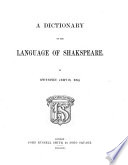 A Dictionary of the Language of Shakspeare