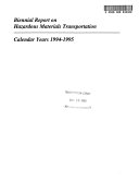 Annual Report on Hazardous Materials Transportation