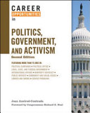 Career Opportunities in Politics  Government  and Activism