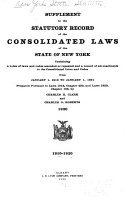 The Consolidated Laws of the State of New York