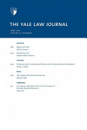 Yale Law Journal: Volume 121, Number 6 - April 2012