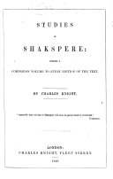 Studies of Shakspere, forming a companion volume to every edition of the text