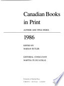 Canadian Books in Print