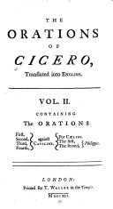 The Orations of Marcus Tullius Cicero
