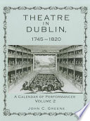 Theatre in Dublin  1745 1820 Book