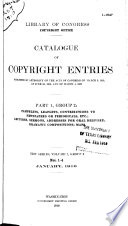 Catalogue of Copyright Entries