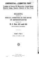 Hearing[s] Before the Committee on the Judiciary ... Seventy-first Congress ...