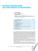 Analyse Fonctionnelle par Colorimetrie et Fluorimetrie