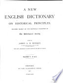 A New English Dictionary on Historical Principles Book