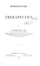 Homoepathic Therapeutics ...