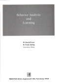 Behavior Analysis and Learning Book