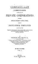 Commentaries on the Law of Private Corporations